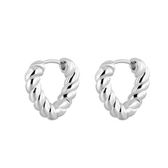 Camille Minimalist Heart Huggie Earrings