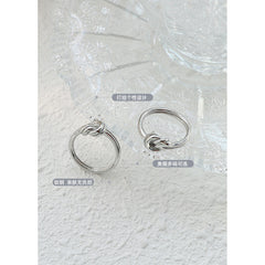 Knot-Motif Stainless Steel Ring