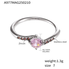 Color Cubic Zirconia Crown Accent Ring