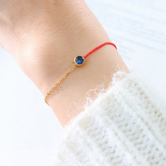 Red Cord Color Accent Bracelet