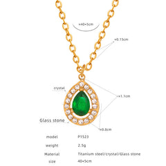 Ornate Stone Pendant Necklace or Stud Earrings