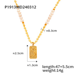 Freshwater Pearl Stone or Celestial Pendant Necklace