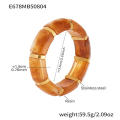Color Resin Wide Stretch Bangle Designs
