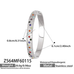 Cubic Zirconia Geometric Clasp Bangle Designs