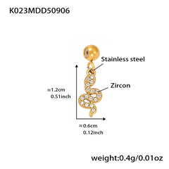 18K Gold-Plated Cubic Zirconia Charms and Chain Designs