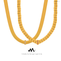 Cubic Zirconia Accent Bold Chain Necklace Designs
