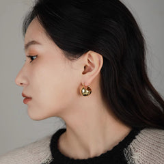 Nicolette Vintage-Inspired Sphere Huggie Earrings