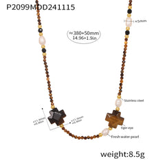 Freshwater Pearl & Stone Accent Necklace