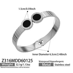 Round Accent and Shell Bangle Designs