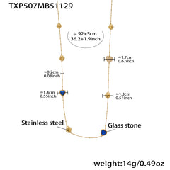18K Gold-Plated Faceted Glass Necklace or Earrings