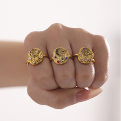 Cubic Zirconia Celestial Eye Statement Ring