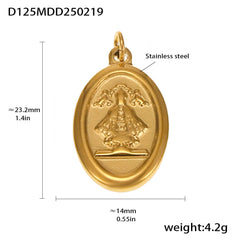 18K Gold-Plated Ornate Charm Pendant