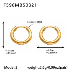 Polished Minimal Huggie Hoop Earrings