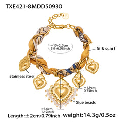 Scarf-Tie Multi-Charm Jewelry Designs