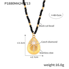 Starburst Teardrop Pendant Necklace