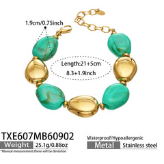 Oval Color Resin Necklace and Bracelet