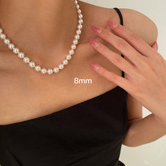 Marielle Vintage-Inspired Pearl Knot Choker Necklace