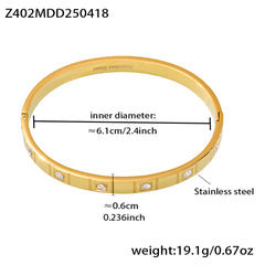 Cubic Zirconia Accent Clasp Bangle