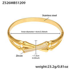 Cubic Zirconia Centerpiece Clasp Bangle Designs