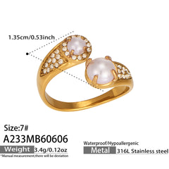 18K Gold-Plated Cubic Zirconia Open Ring