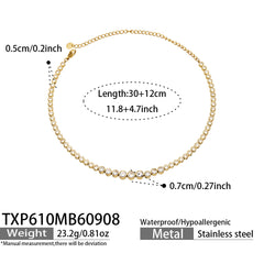 Color Cubic Zirconia Necklace Bracelet and Earrings