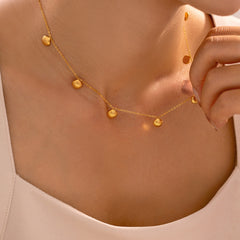 18K Gold-Plated Scallop Charm Necklace
