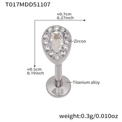 Cubic Zirconia Decorative Lip Stud