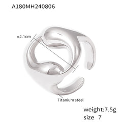18K Gold-Plated Double Teardrop Open Ring