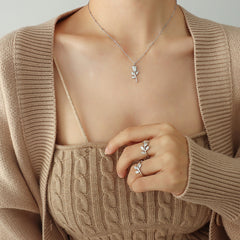 Rose Detail Necklace or Ring