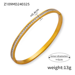 18K Gold-Plated Colored Accent Bangle Designs