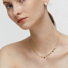 Camille Minimalist Teardrop Layered Necklace