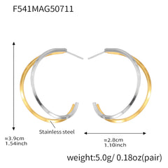 Polished Geometric Hoop Earrings