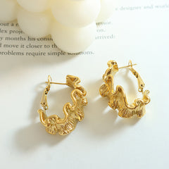 Textured Irregular Hoop Earrings