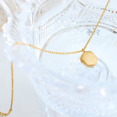 Gold-Tone Geometric Coin Pendant Designs