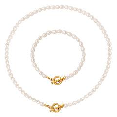 Freshwater Pearl Toggle Necklace & Bracelet