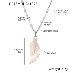 Irregular White Shell Pendant Necklace Designs