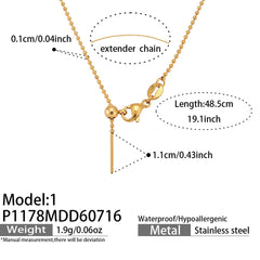 18K Gold-Plated Initial Charms and Chain Designs