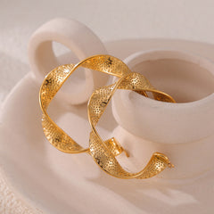 Textured Twisted Hoop Earrings