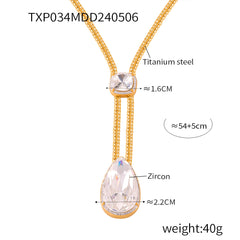 Stone-Accent Mesh Bracelet or Teardrop Lariat Necklace