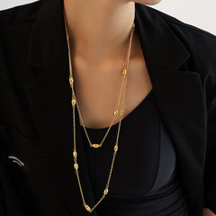 Long Layered Link Necklace