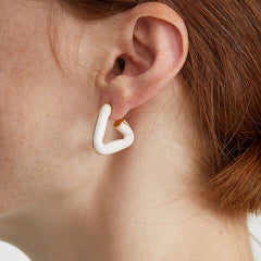 Marielle Enamel Triangle Stud Earrings