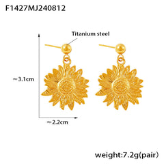 Sunflower Drop Earrings