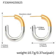 Sculptural Double Curve Hoop Earrings