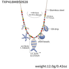 Colorful Enamel Ocean Charm Jewelry