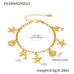 Ocean Charm Bracelet, Separate Chain or Pendant Pack