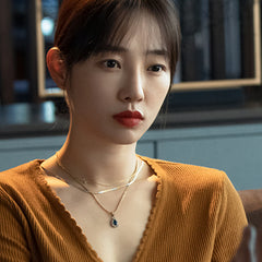 Camille Pavé Teardrop Necklace