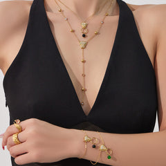 Leopard Head Stone Necklace, Bracelet or Earrings