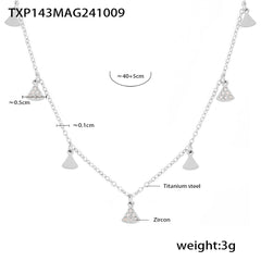18K Gold-Plated Triangle Charm Necklace, Bracelet or Chain