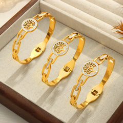 Tree of Life Link Bangle Bracelet