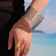 Multi-Band Open Cuff or Arm Bracelet